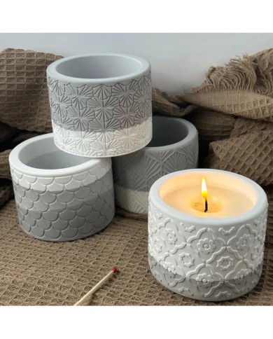 Balık Sırtı Model Saksı Kalıbı - Reçine Epoksi Hobi Silikon Mum Kalıbı - Kod:1199