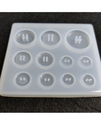 Reçine Epoksi Beton Düğme Silikon Kalıbı -Kod:109