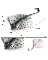 Yapay Beyaz Vatoz Balığı Siyah Benekli