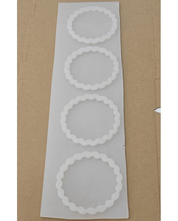 1 Adet -4lü Reçine Epoksi Tırtıklı Magent Kalıp - Kod: