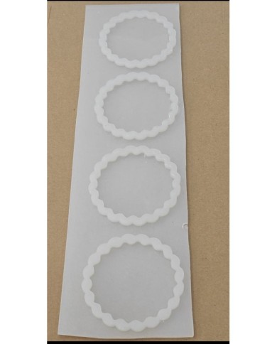 1 Adet -4lü Reçine Epoksi Tırtıklı Magent Kalıp - Kod: