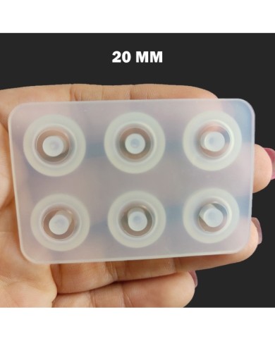 İnce Yassı 16 mm Şambala Boncuk Reçine Epoksi Kalıp -Kod:92