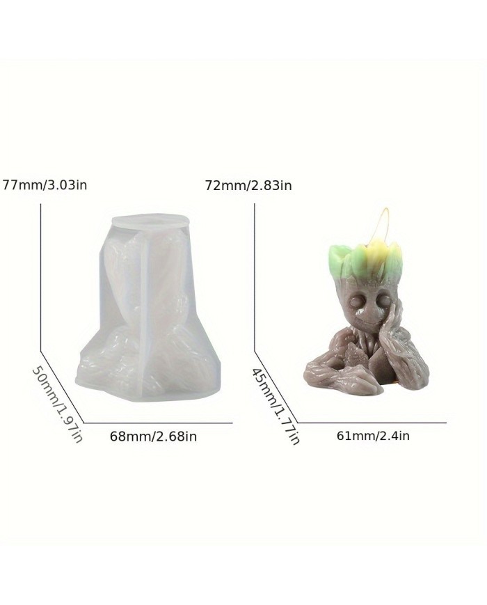 Grood Ağaç Mum ve Beton Kalıbı - Kod: 481B