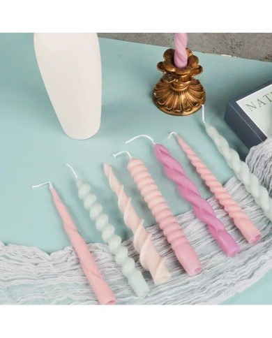 Pimli Şamdan Sık Örgü Mum Kalıbı - Hobi Silikon Kalıbı -KOD 1255D  175GR