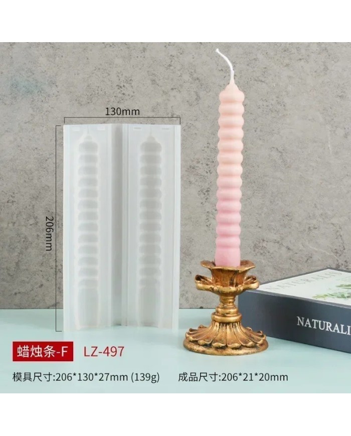 Pimli  Şamdan Mum Kalıbı - Hobi Silikon Kalıbı -KOD 1255B