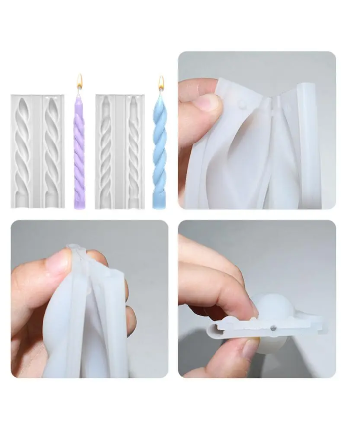 Pimli  Şamdan Mum Kalıbı - Hobi Silikon Kalıbı -KOD 1255B