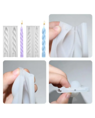 Pimli  Şamdan Mum Kalıbı - Hobi Silikon Kalıbı -kod 1255A