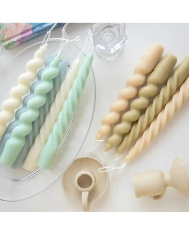 Pimli  Şamdan Mum Kalıbı - Hobi Silikon Kalıbı -kod 1255A