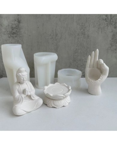 EL Modeli Tealight  Silikon Kalıp Beton Mum  Kod 910B