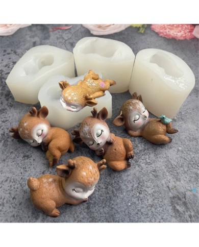 Sevimli Uyuyan geyik figürü Model Kod m4