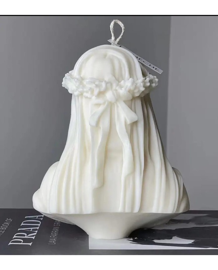 Peçeli Kadın Mum Silikon Kalıbı 8,5 cm - Kod:1100B