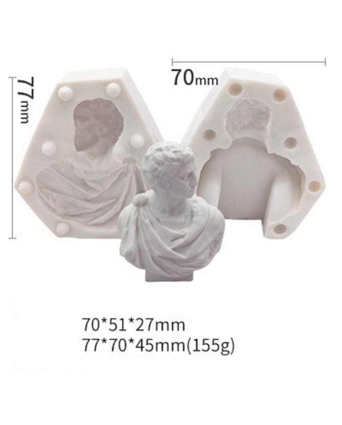 Roma Askeri Mum Beton Pimli Silikon Kalıp Kod 1259D