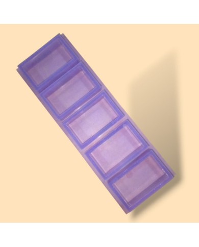 5 Adet Dikdörtgen Reçine Epoksi, Çoklu Mum,Sabun ve Beton Kalıbı 8 cm