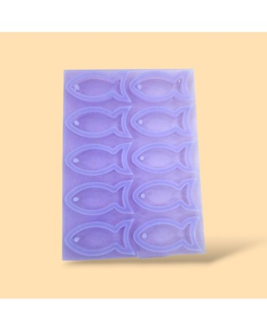 10 Adet Reçine Epoksi Kalıp Çoklu Kolye Anahtarlık Balık-55mm