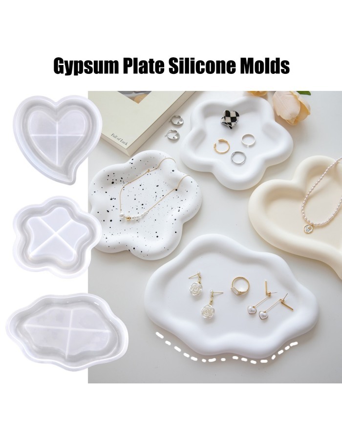 Bulut Şekilli Tepsi Bardak Altı Reçine Epoksi ve Beton Kalıbı - Kod:1263