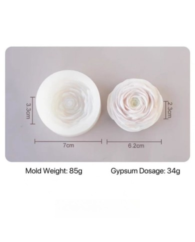 Şakayık Çiçeği Epoksi Mum ve Beton Kalıbı - Kod: 1265