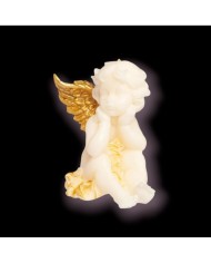 Oturan Melek Modeli Mum Modeli Varak Kanatlı