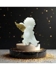 Oturan Melek Modeli Mum Modeli Varak Kanatlı