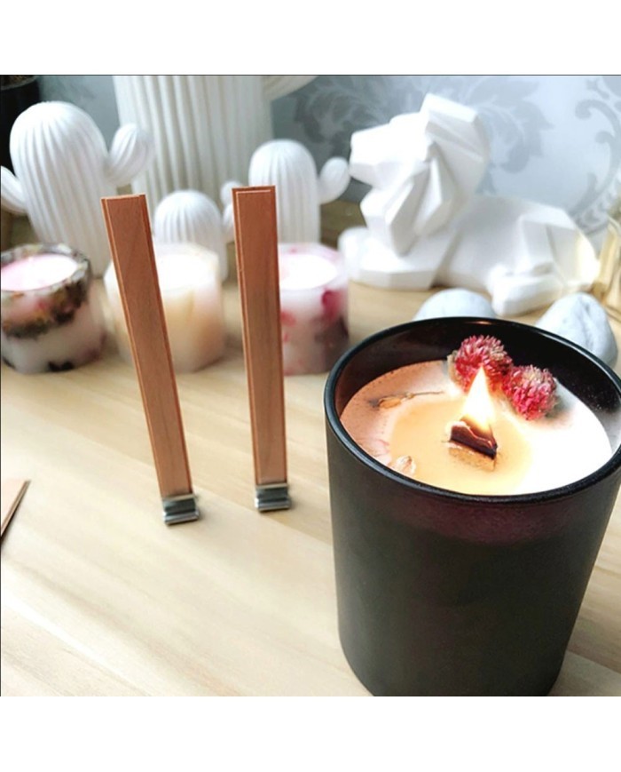 Ahşap Şömine Fitili  5 Adet AyaklıSet - 90mm x 40 mm