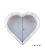 Dekoratif Silikon Kalıp Epoksi Döküm Kalıbı kalp Kod:1040 K