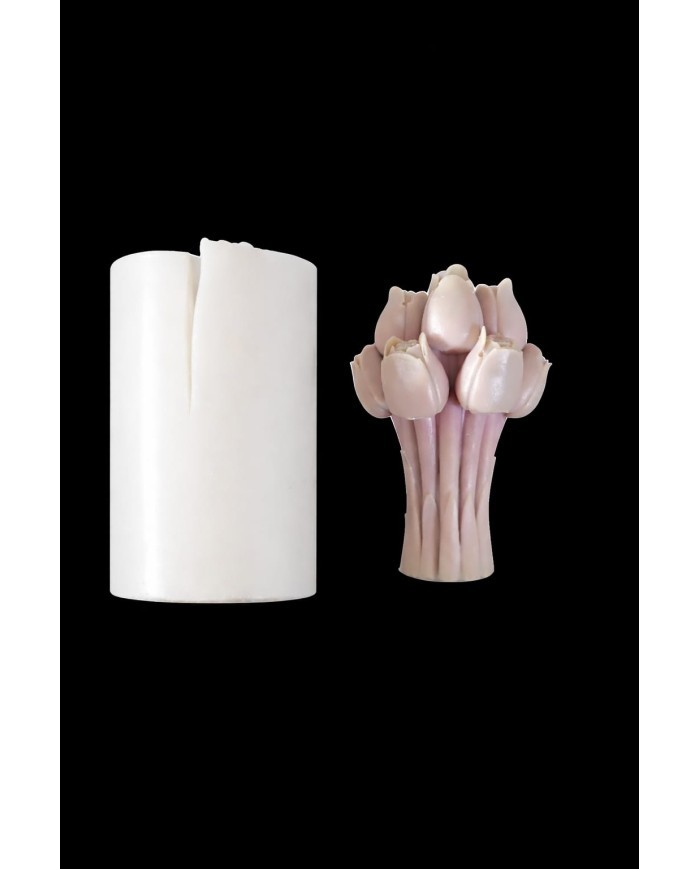 Lale Demeti Mum & Sabun Silikon Kalıp Modeli Kod