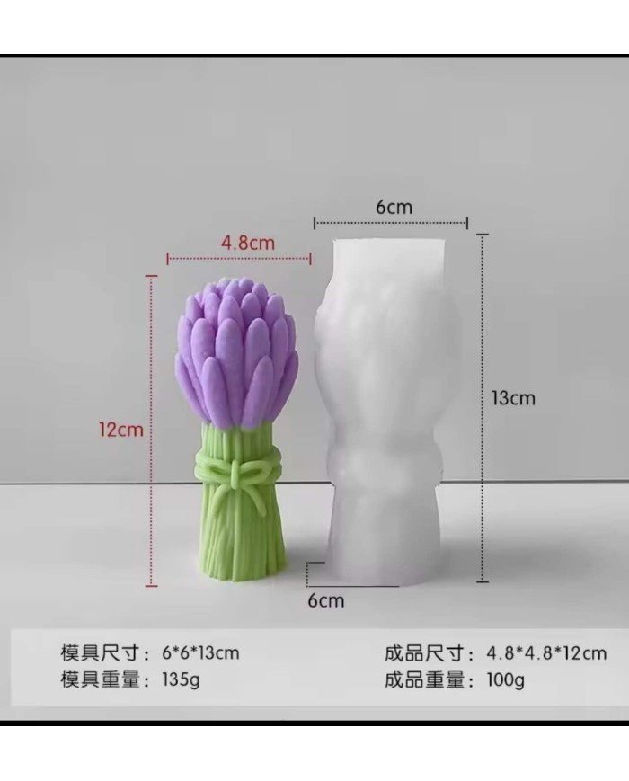 Lavanta  Demeti Mum & Sabun Silikon Kalıp Modeli Kod