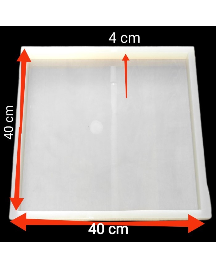 Kare 40 cm x 40 cm 4 Cm Derinlik  Masa Sehpa Epoksi Silikon Kalıp