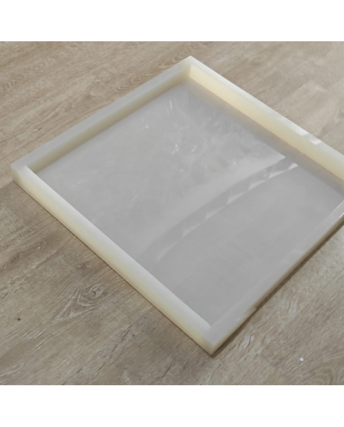 Kare 50 cm x 50 cm 4 Cm Derinlik Masa Sehpa Epoksi Silikon Kalıp