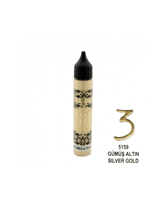 3D BONCUK BOYA-5159-GÜMÜŞ ALTIN