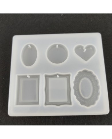 Reçine Epoksi Kalıbı - 6'li Kolye -Kod:971