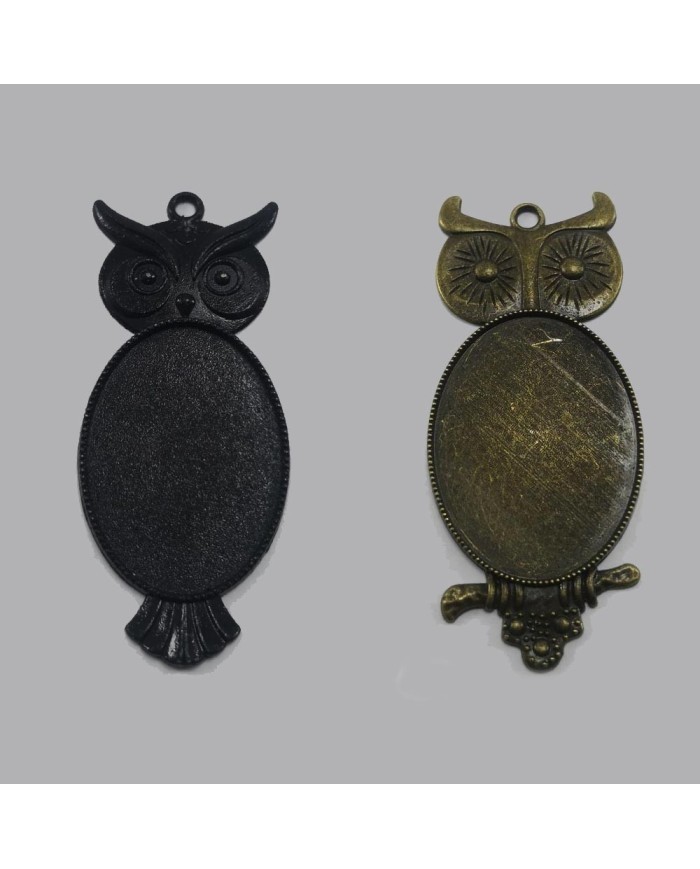 Metal Kolye Ucu - Baykuş 3