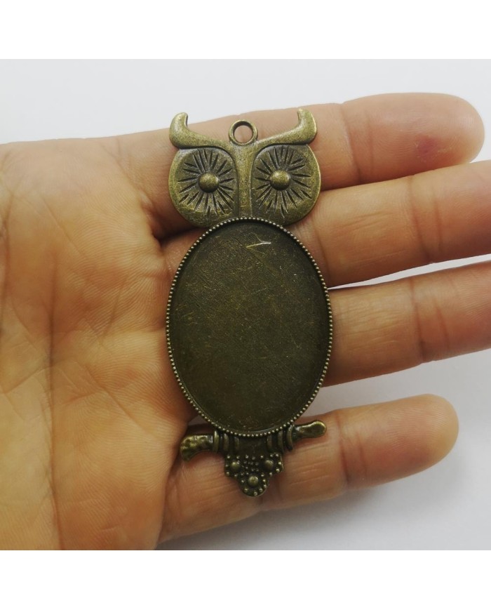 Metal Kolye Ucu - Baykuş 3