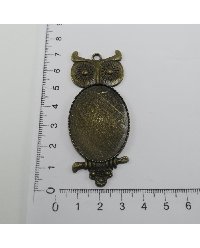 Metal Kolye Ucu - Baykuş 3