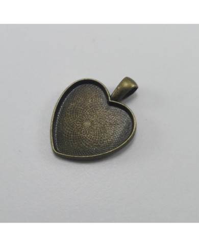 Metal Kolye Ucu - Kalp 2