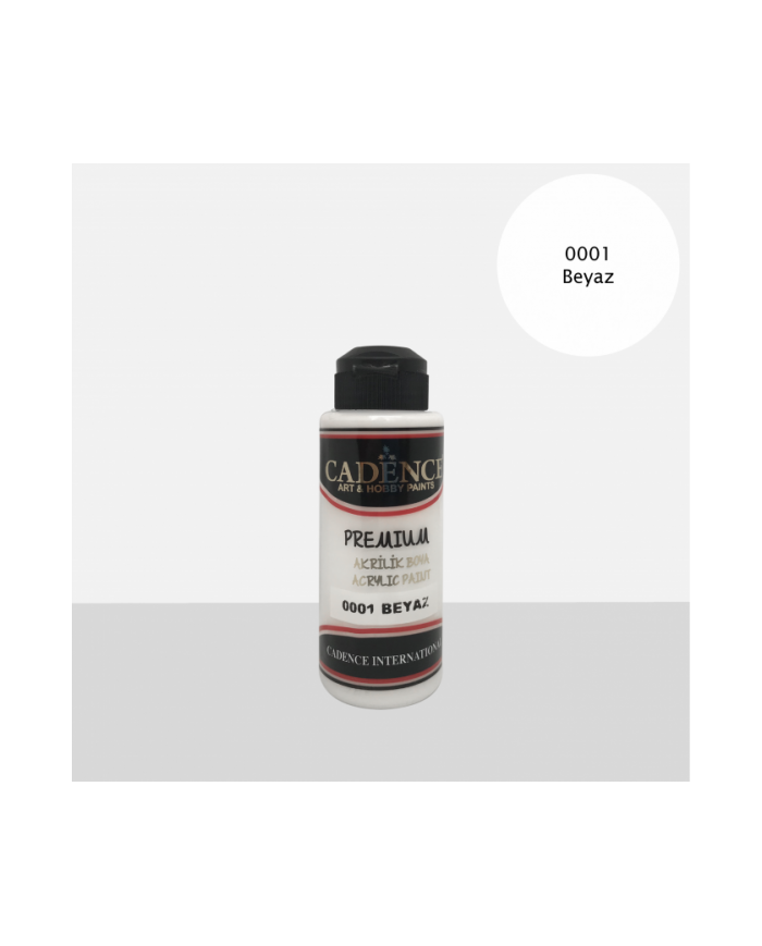 PREMİUM AKRİLİK BOYA BEYAZ 70 ML. - 0001