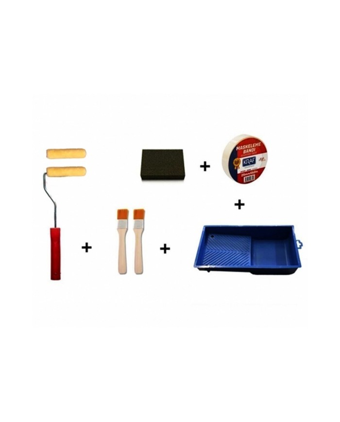 10cm Kadife Rulo Multi Fırça Set