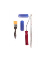 10 CM SÜNGER ÜSTÜ KADİFE KAPLI RULO FIRÇA SET 2'Lİ + DESEN 350-1,5 FIRÇA