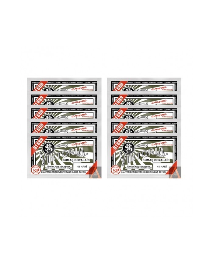 TOZ KUMAŞ BOYASI HAKİ 10 'LU SET