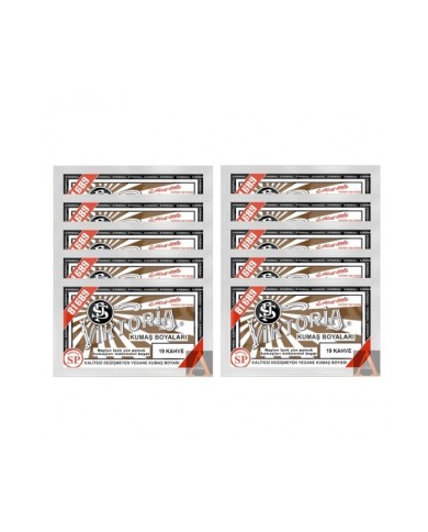 TOZ KUMAŞ BOYASI KAHVE 10 'LU SET