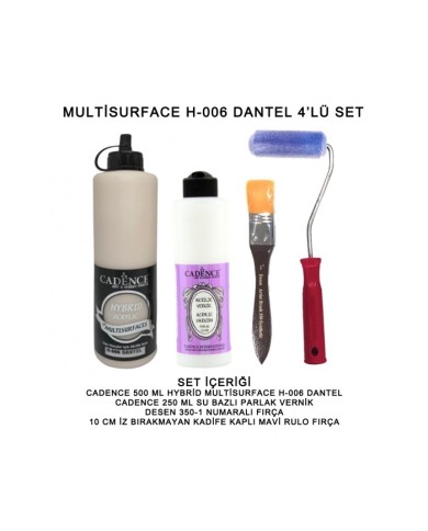 500ML H:06 DANTEL HYBRİD + 250ML PARLAK VERNİK 4'LÜ SET