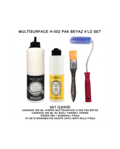 500ML H:02 PAK BEYAZ HYBRİD + 250ML YARIMAT VERNİK 4'LÜ SET