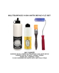 500ML H:04 ANTİK BEYAZ HYBRİD + 250ML YARIMAT VERNİK 4'LÜ SET