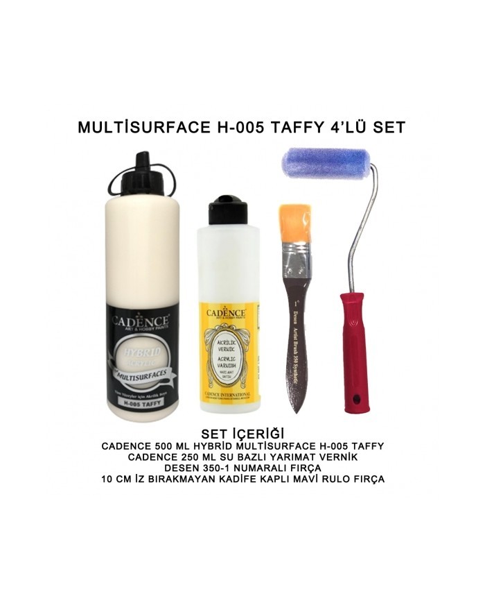 500ML H:05 TAFFY HYBRİD + 250ML YARIMAT VERNİK 4'LÜ SET