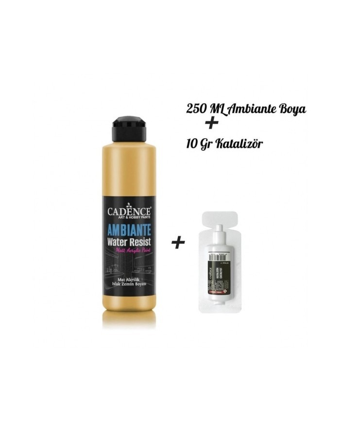 AMBİANTE SUYA DAYANIKLI BOYA METALİK AWM-03 ALTIN 250 ML