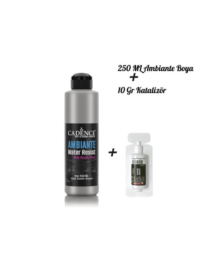 AMBİANTE SUYA DAYANIKLI BOYA METALİK AWM-06 GÜMÜŞ 250 ML