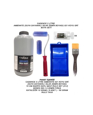 2 LİTRE AMBİANTE 021 KOYU GRİ SET