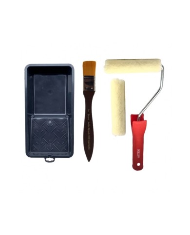 10 CM KADİFE RULO (MOHER) FIRÇA + 350-1 İPEK FIRÇA + TAVA SETİ