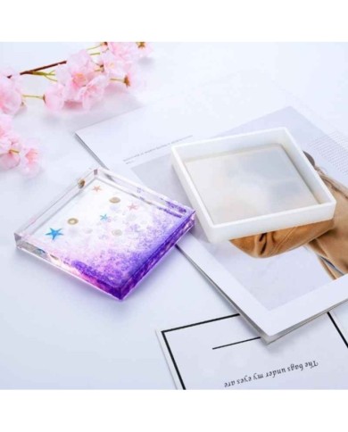 Reçine Epoksi ,Beton Kalıbı Bardak Altı Kare - Kod: 21