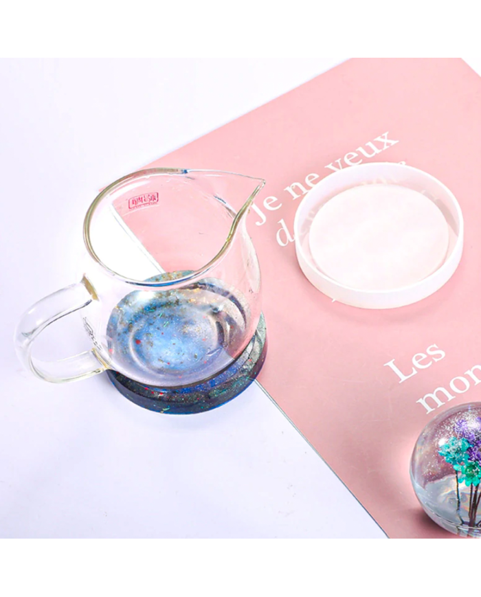 Yuvarlak Bardak Altı Reçine Epoksi Silikon Kalıbı - Kod: 19