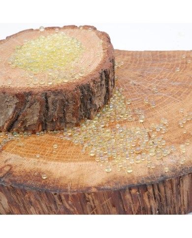 Açık Sarı Uçan Baloncuk Cam Boncuk Deliksiz 10 Gr